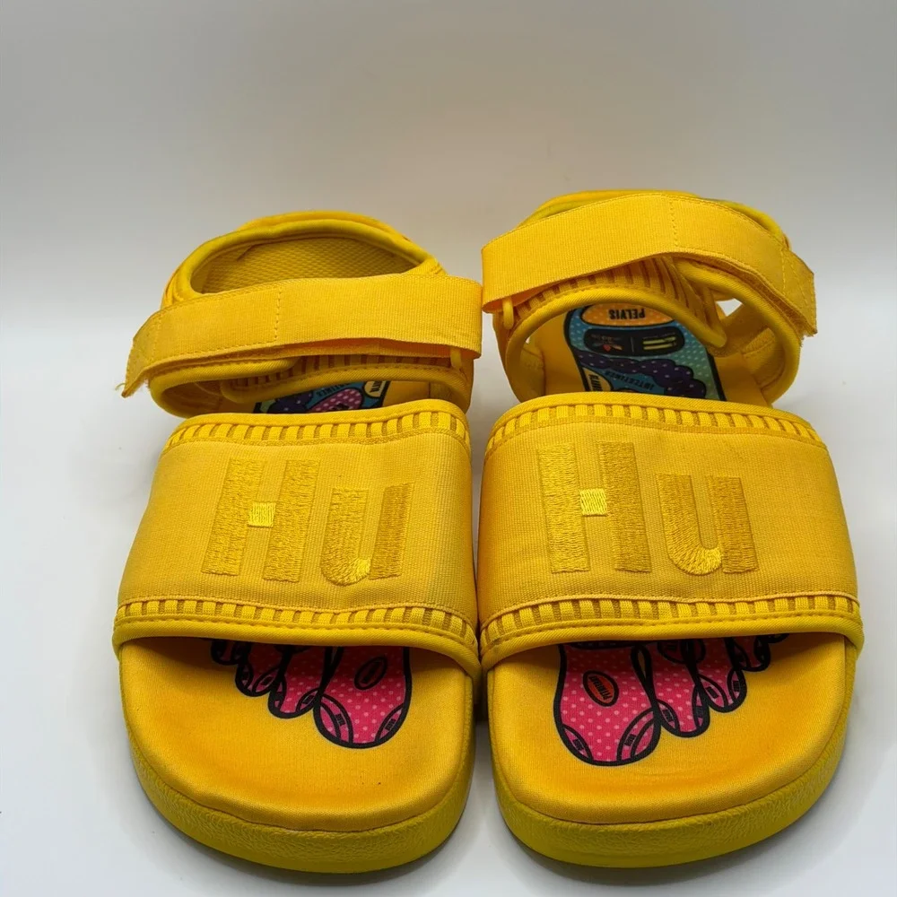 Adidas Pharrell Williams Hu Adilette 2.0 Slides Yellow Sandals Mens 8